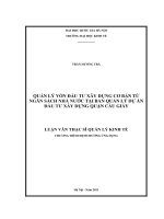 Quản lý vốn đầu tư xây dựng cơ bản từ ngân sách nhà nước tại ban quản lý dự án đầu tư xây dựng quận cầu giấy