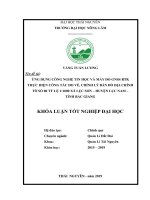 Luận văn tốt nghiệp ứng dụng công nghệ tin học và máy đo GNSS RTK thực hiện công tác đo vẽ, chỉnh lý bản đồ địa chính 