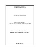 Chất lượng nhân lực khối thủ tục tại công ty cổ phần vinhomes