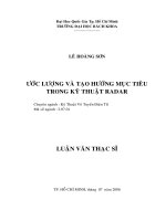 Ước lượng và tạo hướng mục tiêu trong kỹ thuật radar 
