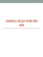 Hồi quy tuyến tính đơn (PHẦN 2) (KINH tế LƯỢNG SLIDE) 