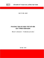 DLVN 330 Phương tiện đo điện trở kíp mìn – Quy trình kiểm định 