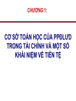 CƠ sở TOÁN học của PPĐLƯD TRONG tài CHÍNH và một số KHÁI NIỆM về TIỀN tệ (PHƯƠNG PHÁP ĐỊNH LƯỢNG ỨNG DỤNG TRONG tài CHÍNH SLIDE) 