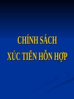 CHÍNH SÁCH xúc TIẾN hỗn hợp (NGUYÊN lý MARKETING SLIDE) 