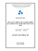 Truy xuất thông tin và điều khiển quá trình công nghệ trên nền tảng web 