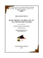 Rượu trong văn hóa ứng xử của người việt nam bộ     