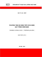DLVN 142 Phương tiện đo điện trở cách điện – Quy trình kiểm định