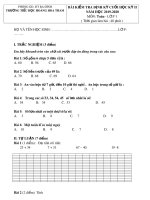 Đề thi học kì 2 môn Toán lớp 1 năm 2019-2020 - Trường Tiểu học Hoàng Hoa Thám
