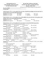 Đề thi minh họa tiếng anh THPT QG có đáp án giải chi tiết (11) 