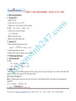 Điều chế hidro - phản ứng thế