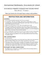 iinntteerrnnaattiioonnaall mmaatthheemmaattiiccss aasssseessssmmeennttss ffoorr sscchhoooollss