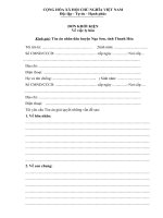 Mẫu đơn khởi kiện về việc ly hôn