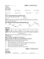 Bài tập cuối tuần 21 - lớp 2 - cô Dương