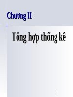 Tổng hợp thống kê (NGUYÊN lý THỐNG kê KINH tế SLIDE) 