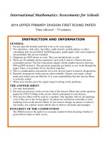 iinntteerrnnaattiioonnaall mmaatthheemmaattiiccss aasssseessssmmeennttss ffoorr sscchhoooollss