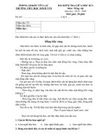 BÀI KIỂM TRA GIỮA HỌC KÌ I Môn: Tiếng việt