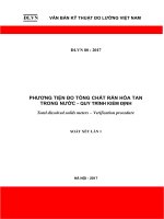 ĐLVN 80:2017 Phương tiện đo tổng chất rắn hòa tan trong nước – Quy trình kiểm định