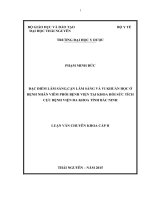 Đặc điểm lâm sàng cận lâm sàng và vi khuẩn học ở bệnh nhân viêm phổi bệnh viện tại khoa hồi sức tích cực bệnh viện đa khoa tỉnh bắc ninh