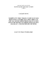Luận văn thạc sĩ nghiên cứu thực trạng và đề xuất giải pháp nâng cao hiệu quả thực hiện các thủ tục hành chính 
