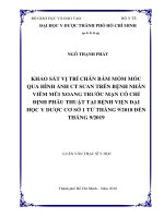 khảo sát vị trí chân bám mỏm móc qua hình ảnh ct scan trên bệnh nhân viêm mũi xoang trước mạn có chỉ định phẫu thuật tại bệnh viện đại học y dược cơ sở 1 từ tháng 92018 đến tháng 92019 