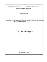 (Luận văn thạc sĩ file word) Nghiên cứu lựa chọn dự án đầu tư  Dự án cấp nước trên địa bàn Thành phố Hồ Chí Minh