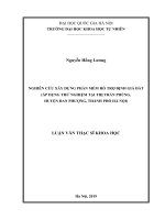 Luận văn thạc sĩ nghiên cứu xây dựng phần mềm hỗ trợ định giá đất 