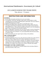 iinntteerrnnaattiioonnaall mmaatthheemmaattiiccss aasssseessssmmeennttss ffoorr sscchhoooollss