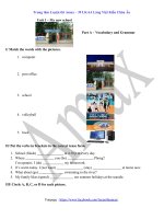 Đề cương ôn tập thi học kỳ I chương trình đào tạo quốc tế - Tiếng anh 6