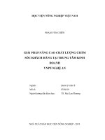Giải pháp nâng cao chất lượng chăm sóc khách hàng tại trung tâm kinh doanh vnpt nghệ an   