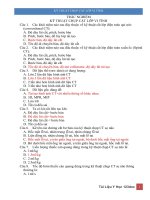 TRẮC NGHIỆM PHƯƠNG PHÁP CHỤP CẮT LỚP VI TÍNH