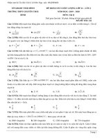 13  đề thi thử THPT QG môn vật lí THPT chuyên thái bình – lần 2 – năm 2020 (có lời giải chi tiết) 