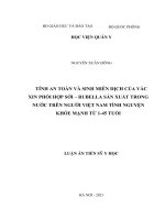Tính an toàn và sinh miễn dịch của vắc xin phối hợp sởi-rubella sản xuất trong nước trên người Việt Nam tình nguyện khỏe mạnh từ 1-45 tuổi (FULL TEXT)