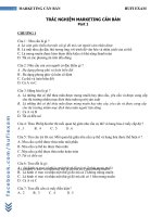 trắc nghiệm marketing căn bản