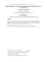 PHÂN TÍCH ĐỊNH LƯỢNG ẤN PHẨM KHOA HỌC XU HƯỚNG NGHIÊN CỨU TRONG NGHIÊN CỨU LEAN TẠI VIỆT NAM