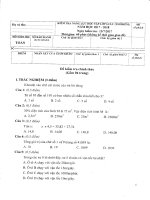 Đề và Hướng dẫn chấm thi tuyển chất lượng cao lớp 6, năm học 2017 - 2018