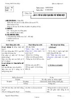 Giáo án Ngữ văn 6 - Tiết 3, Bài 1: Từ và cấu tạo của từ Tiếng Việt - Nguyễn Thành Nhân