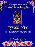 CHUYEN MOT KHU VUON NHO (TĐ 5 - P.THU)