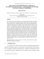 TÁC ĐỘNG CỦA ĐÁNH GIÁ HIỆU QUẢ CÔNG VIỆC ĐỐI VỚI KHẢ NĂNG GIỮ CHÂN NHÂN VIÊN: SO SÁNH GIỮA CÁC DOANH NGHIỆP PHẦN LAN VÀ VIỆT NAM