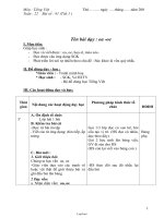 Giáo án lớp 1 môn Học vần - Bài 91: Oa - Oe