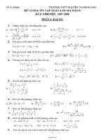 Đề cương ôn tập Toán lớp 10 cơ bản kì II