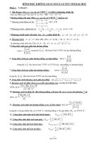 Hình học không gian Oxyz luyện thi đại học