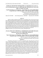 ĐÁNH GIÁ THÀNH PHẦN DINH DƯỠNG CÁC BỘ PHẬN CỦA CÂY LÁ GAI XANH (Boehmeria nivea L.) TRÊN ĐỊA BÀN TỈNH QUẢNG NGÃI LÀM THỨC ĂN CHO VẬT NUÔI