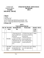 Kế hoạch giáo dục Công nghệ 10