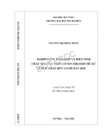 Nghiên cứu tổng hợp và biến tính chất xúc tác trên cơ sở ceo2 để xử lý hợp chất hữu cơ dễ bay hơi 
