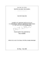 Nghiên cứu phương pháp sản xuất và một số đặc tính của dịch đạm thủy phân từ nội tạng hải sâm (holothuroidea) (tt) 