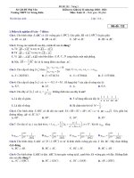 Đề giữa kỳ 2 Toán 11 năm 2020 - 2021 trường THPT Lê Trung Kiên - Phú Yên - TOANMATH.com