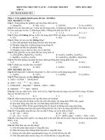 [Hóa học 11] KIỂM TRA MỘT TIẾT LẦN II – NĂM HỌC 2018-2019 HÓA HỌC LỚP 11 (Word)