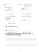 Đề kiểm tra cuối học kì II - Khối 2 Môn: Toán