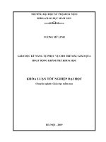 Giáo dục kỹ năng tự phục vụ cho trẻ mẫu giáo qua hoạt động khám phá khoa học 
