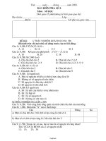 Giáo án Bài kiểm tra số 2. Môn: Số học thời gian 45 phút (không kể thời gian giao đề)